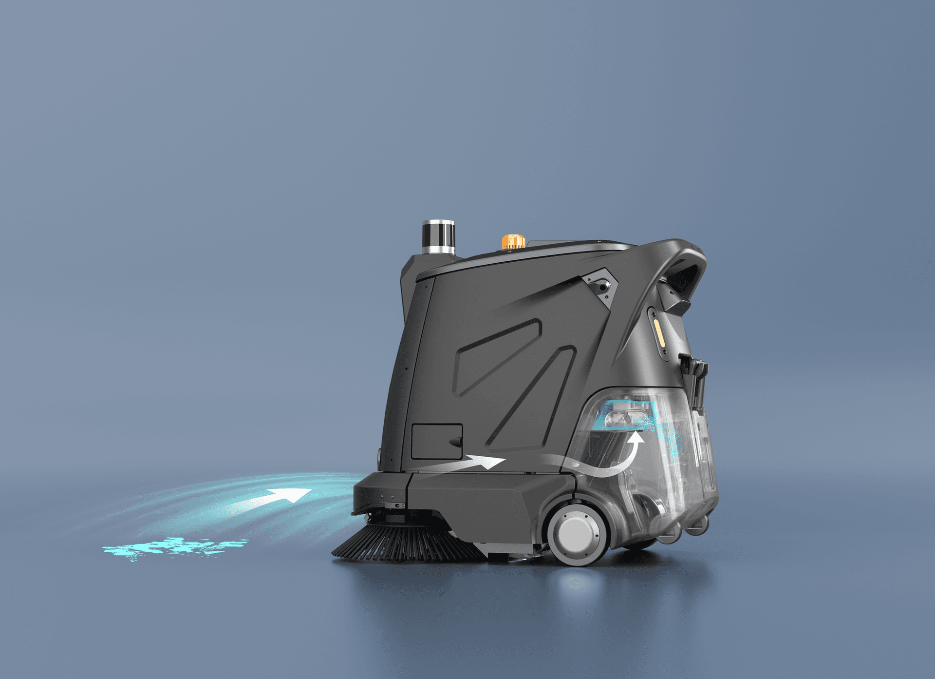 CenoBots S5 Kehrsaugroboter mit aktiver Staubkontrolle